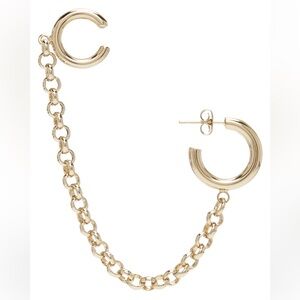 Justine Clenquet Gold Mickee Ear Cuff Earring